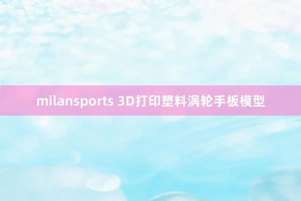 milansports 3D打印塑料涡轮手板模型