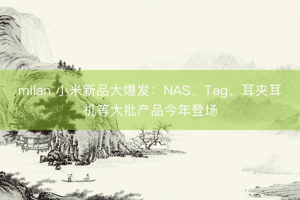 milan 小米新品大爆发：NAS、Tag、耳夹耳机等大批产品今年登场