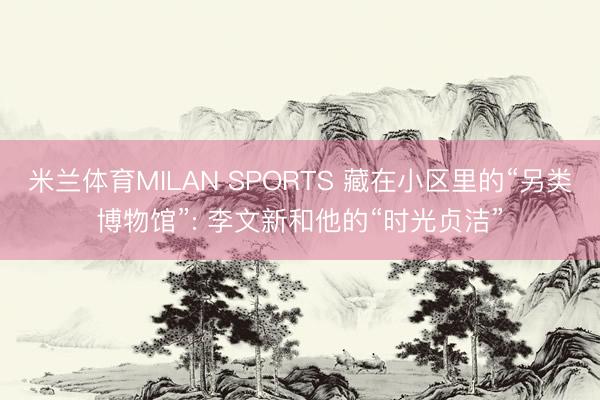 米兰体育MILAN SPORTS 藏在小区里的“另类博物馆”: 李文新和他的“时光贞洁”