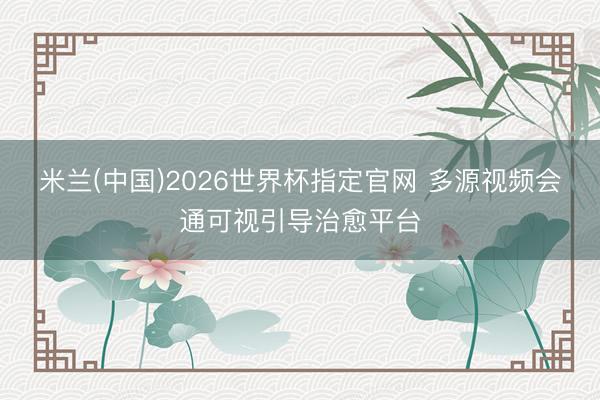 米兰(中国)2026世界杯指定官网 多源视频会通可视引导治愈平台