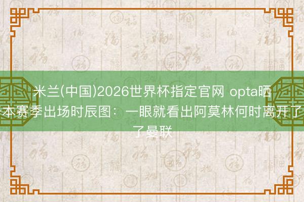 米兰(中国)2026世界杯指定官网 opta晒梅努本赛季出场时辰图：一眼就看出阿莫林何时离开了曼联