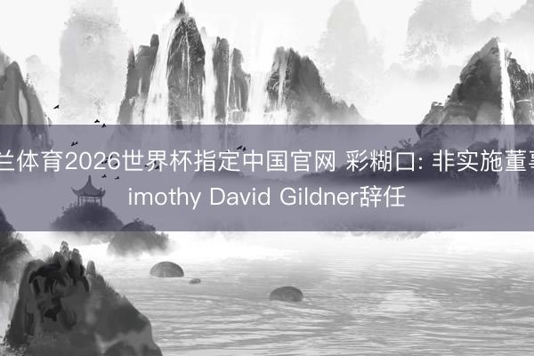 米兰体育2026世界杯指定中国官网 彩糊口: 非实施董事Timothy David Gildner辞任